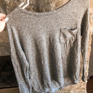 Grey Knot Back Sweater
